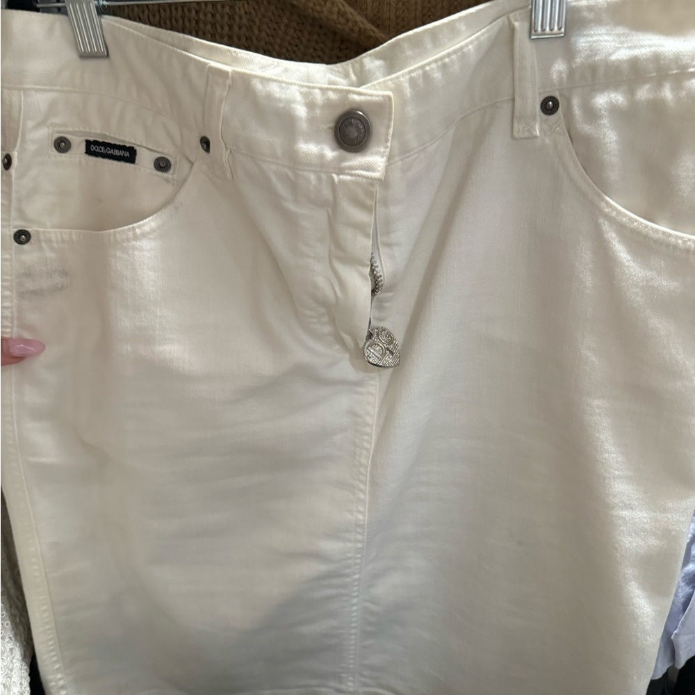 Dolce & Gabbana Cream and White Skirt
